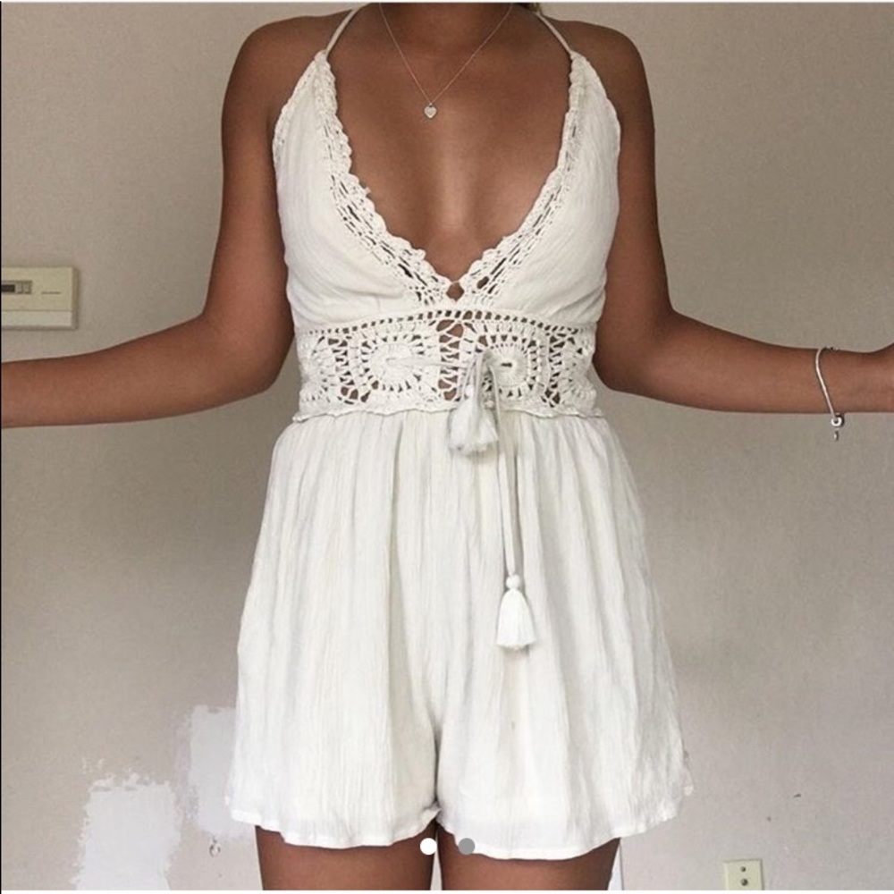 BOHEMIAN WHITE ROMPER